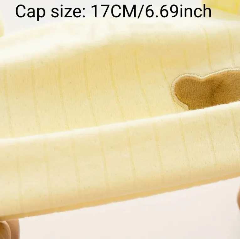 Toddler Boys Knit Beanie with Adorable Bear Ears 100 Cotton Snap Closure Winter Hat for Autumn Winter Soft Warm Cozy CapL251024