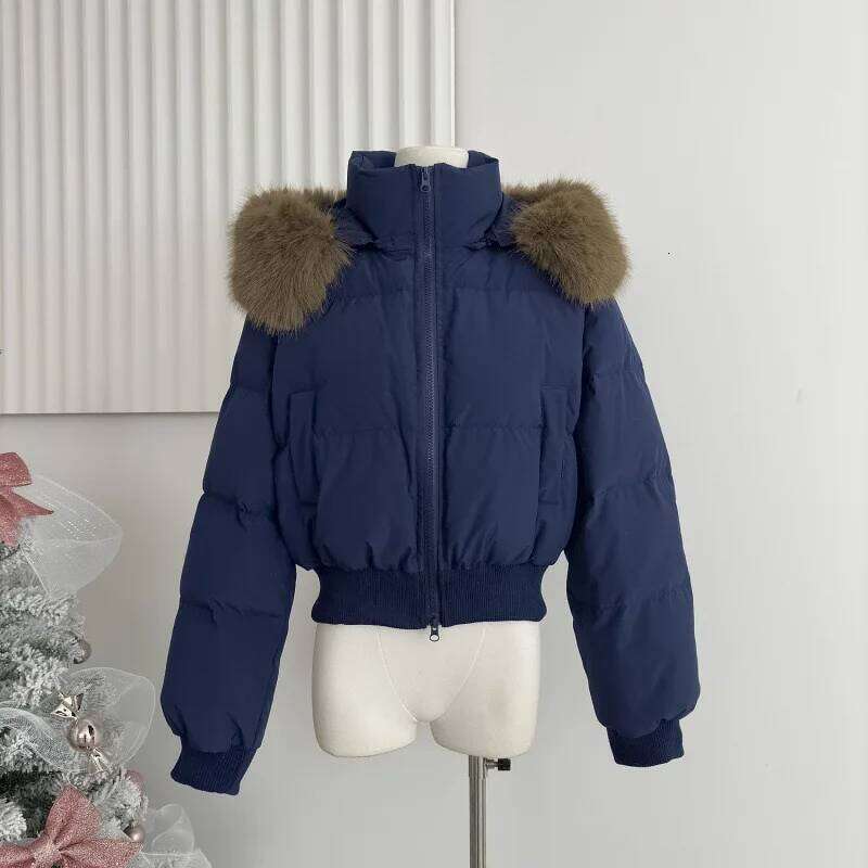 Faux Collar Hooded Short Cotton Coats Tops Thicken Warm Fashion New Parkas Casual Chaquetas Winter Korea Women Jackets Casaco