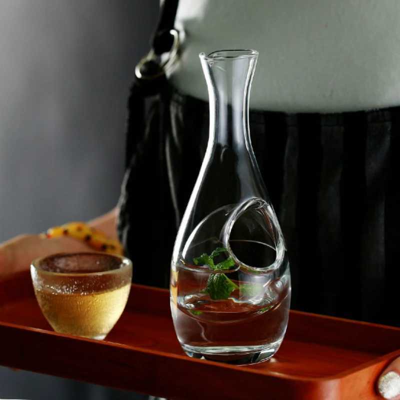 300400ml Hip Flask Whisky Vodka Sake Soju Lead Crystal Decanter Wine Bottle He Bar Tools Y251024