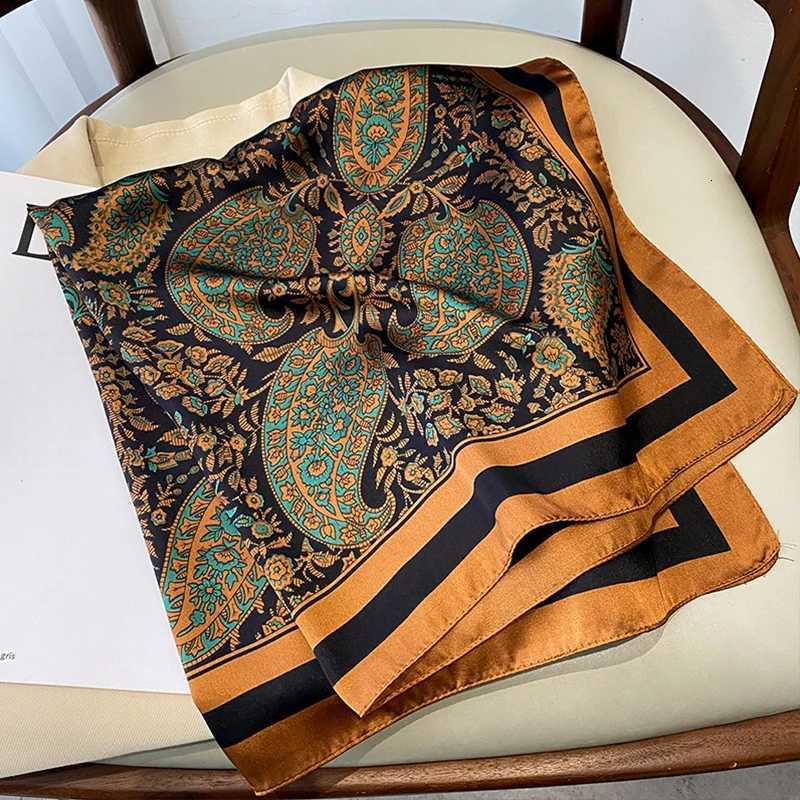 Fashion Square Silk Scarf Satin Cashew wer Print Small Neck Scarf Wen scarf Kerchief Bandana Shl Accories 70cm Y251024