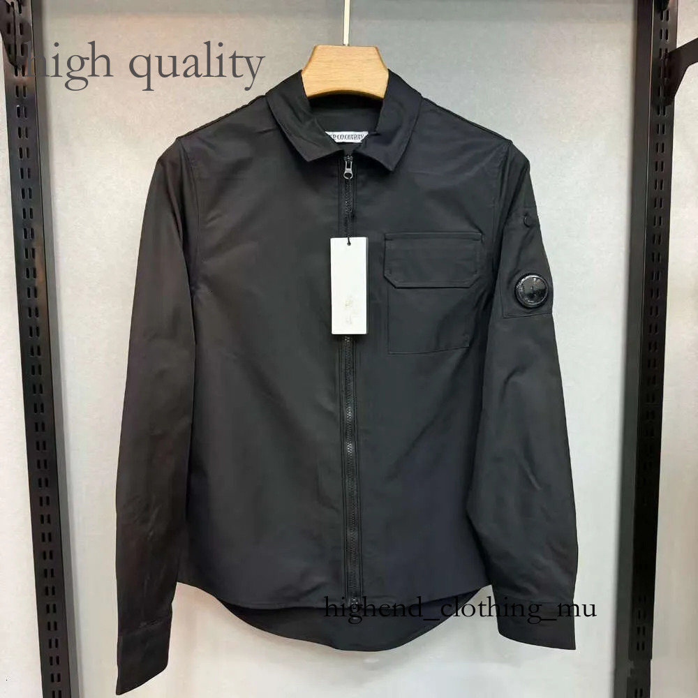 Company Jacket Designer Coat With One Lens Zip Up Lapel Lightweight Cardigan Goggle Garment Dyed Utility Overshirt Outdoor Sports Cpfm Force Outerwear Clothe 35A