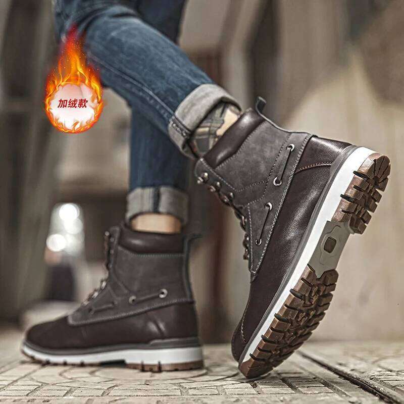 Extra 47 Outdoor Winter Snow Training Work Boots, Waterproof, Anti-Slip And Warm, Autumn Men's Shoes