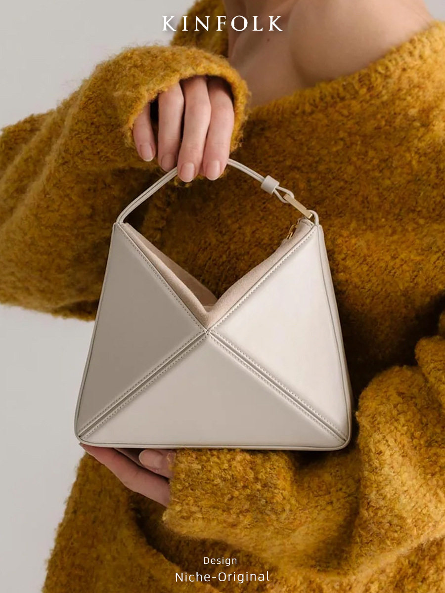 new model niche design Turkish style foldable triangular bag suitable for hand-carrying handheld single-shoulder and cross-body use
