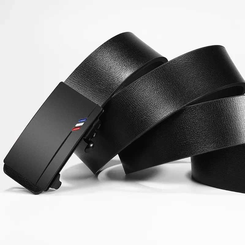 New fashion designer belt for men highquality toothless automatic buckle casual mens business belt W251024