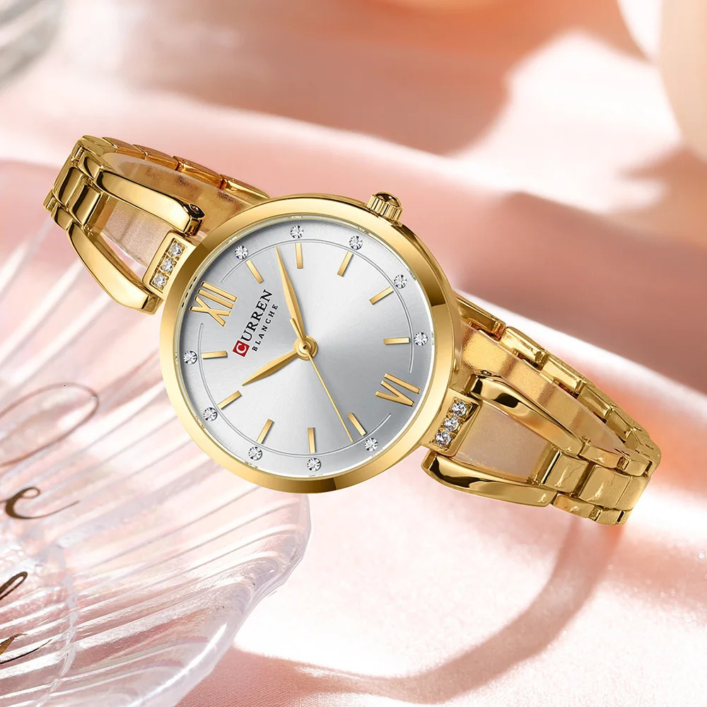 CURREN Watch For Woman High Quality Diamond Ladies Quartz Watch Waterproof Stainless Steel Women Watches relojbox 251021