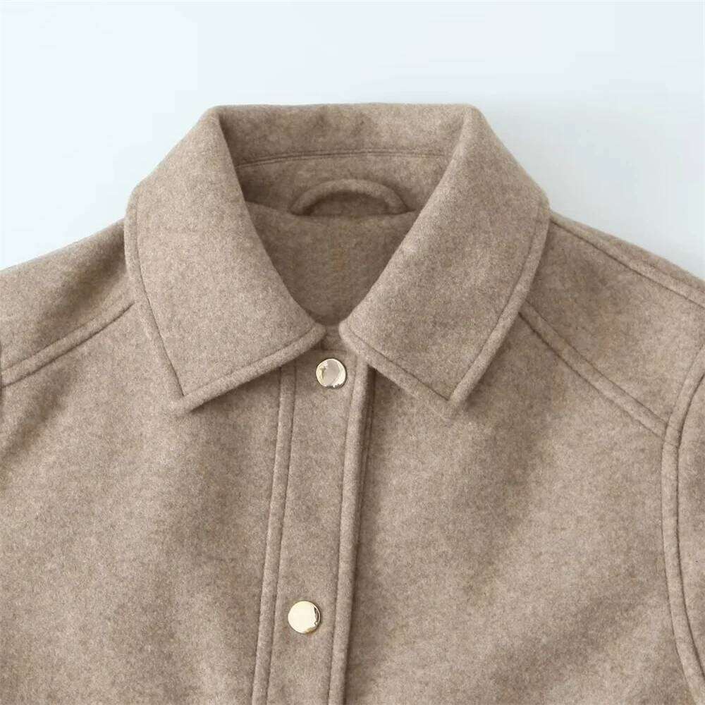 UNIZERA Autumn New Women S Casual Polo Collar Long Sleeve Texture Fashion Versatile Jacket Coat