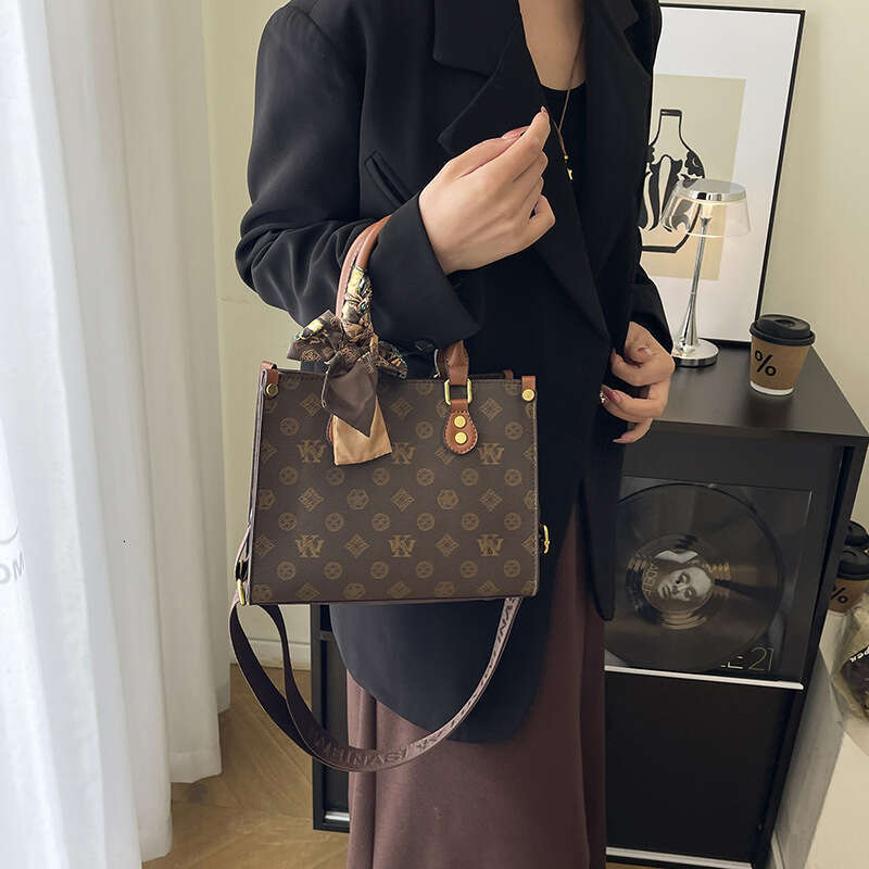 Fashion Designer Bag for Women Handbag Tote Bags with Scarf New Pattern Printed Ladies Shoulder Crossbody Bag