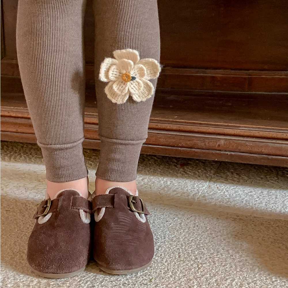 Children Girl Winter Thermal Tight Pants Kid Toddler Warm Fleece Lined Leggings Clothes Collant Infant Baby Trousers PantyhoseT251024