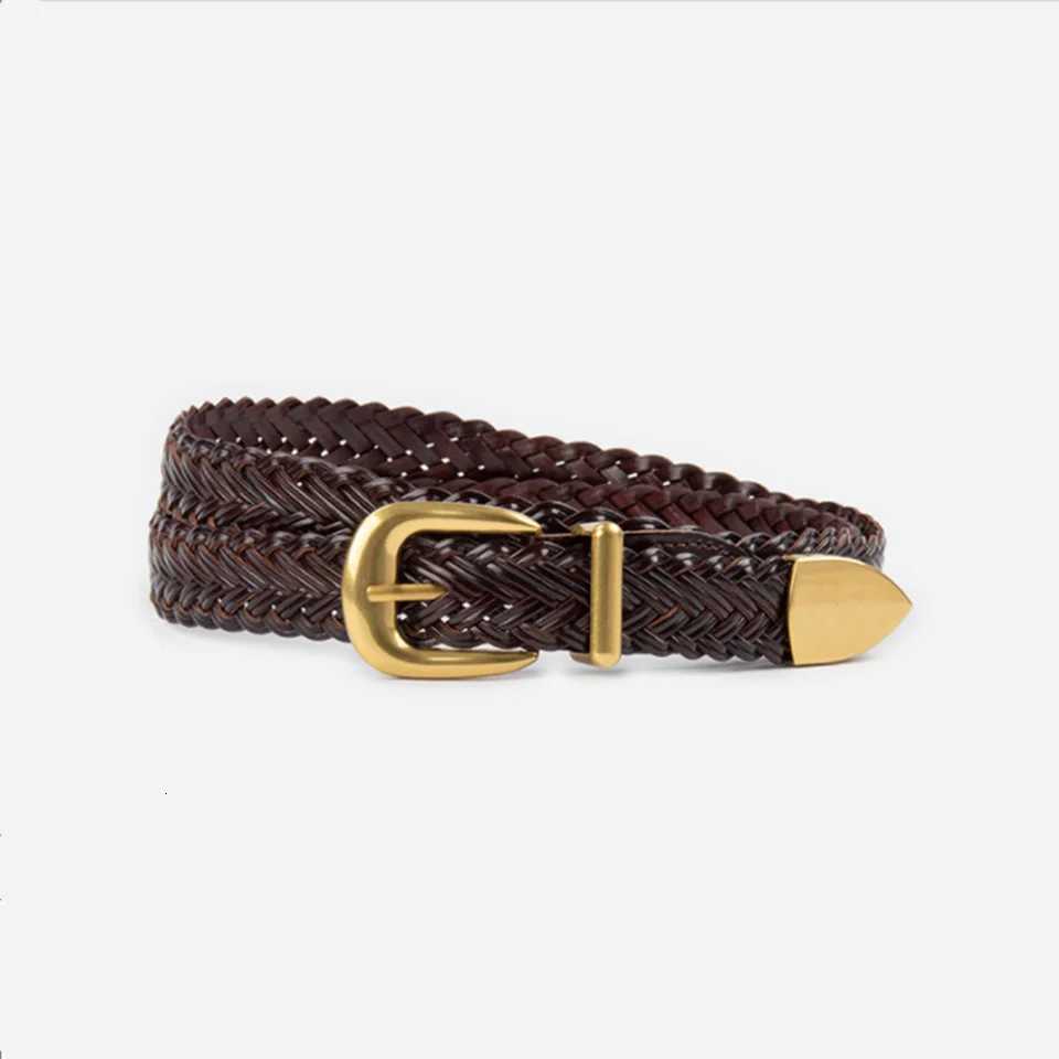 Woven womens waist belt suitable for jeans and casual pants decorative womens belt versatile womens leather belt W251024
