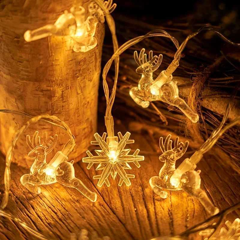 1510meters 2025 Christmas String Lights Star Snowflake LED Light String Xmas Party Supplies Home Decoration C251024