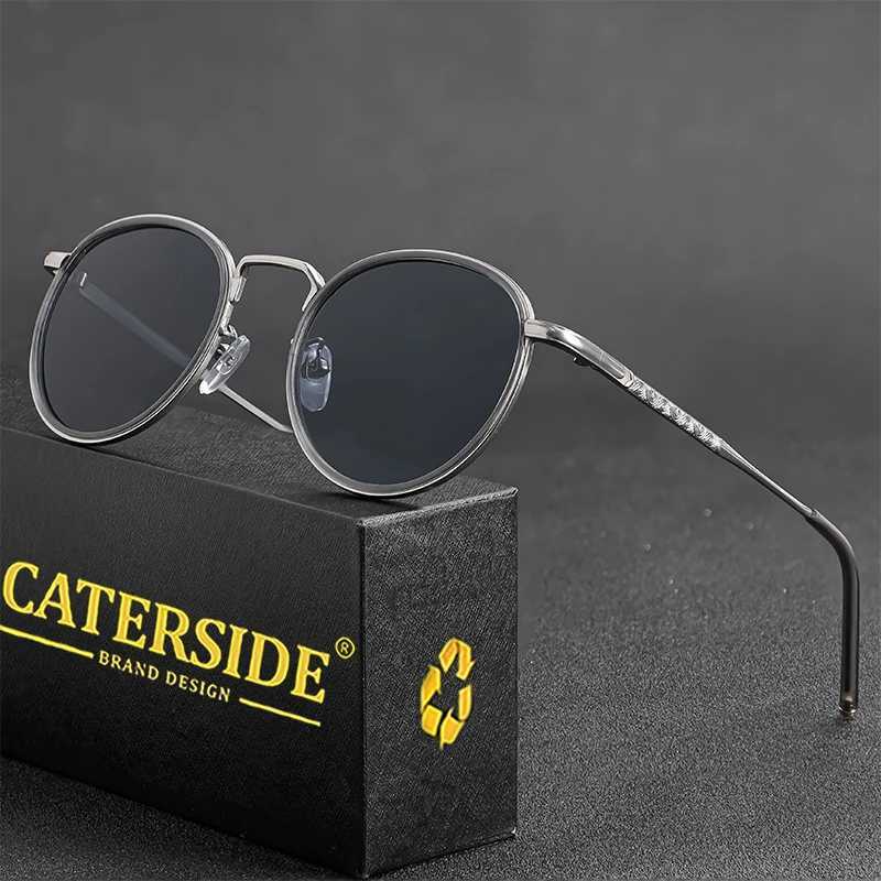 CATERSIDE Retro Round Sunglasses Mens Punk Metal Frame Brand Design Sun Glasses for Womens Party Travel Eyewear Business UV400T251024