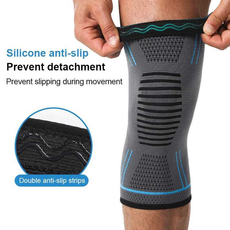 GTUBIKE 1PCS Compression Knee Support Sleeve Elastic Knee Pads Brace Springs Gym Sports Protector Basketball Volleyball RunW251024