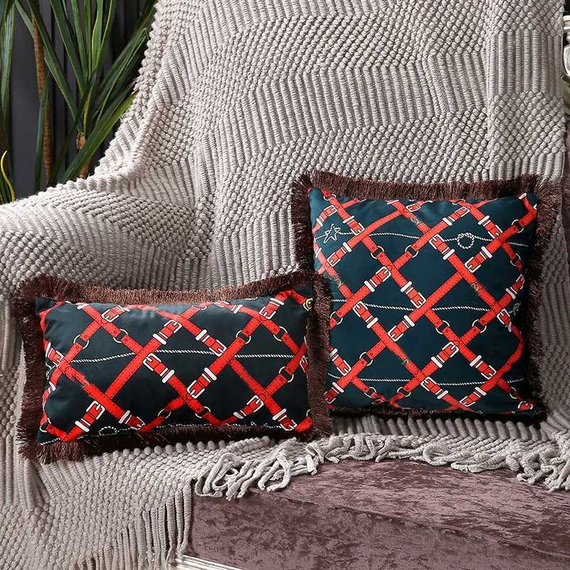 Horse 45x45cm 30x50cm Throw Cushion Cover Palace Horse Pattern French Senior Style Couch Sofa Lumbar W251024