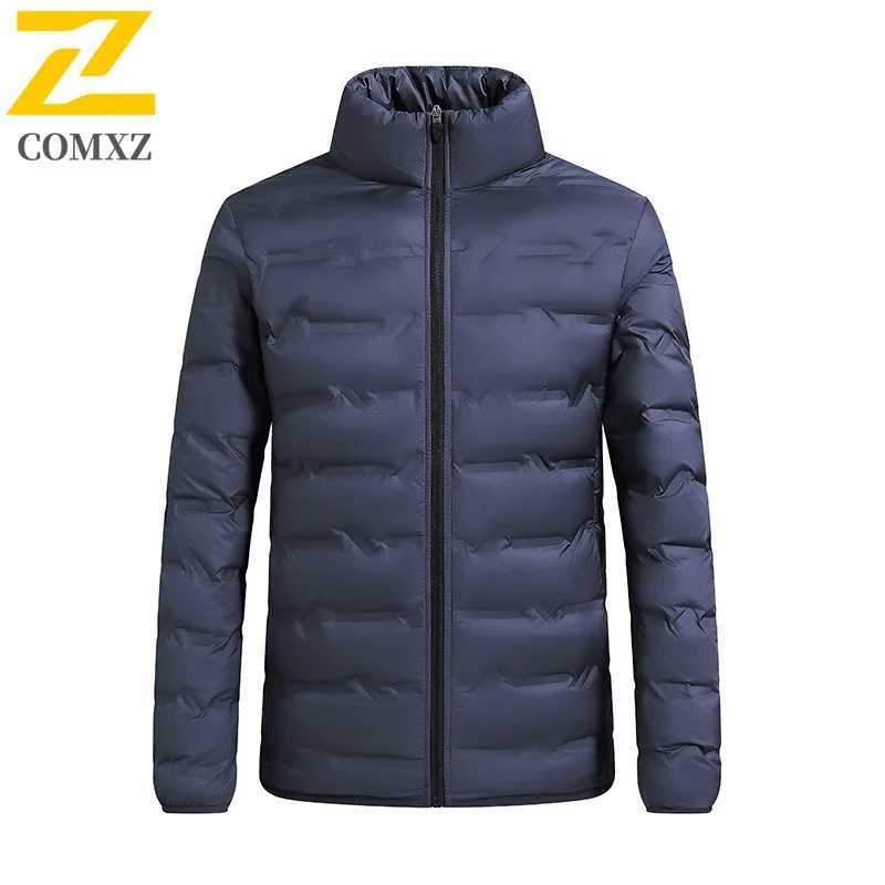 COMXZ Winter Jacket Graphene Heating Thickened Windproof Stand Collar Travel Padding Coat Street Warm Puffer Jacket Men Clothing Z251024