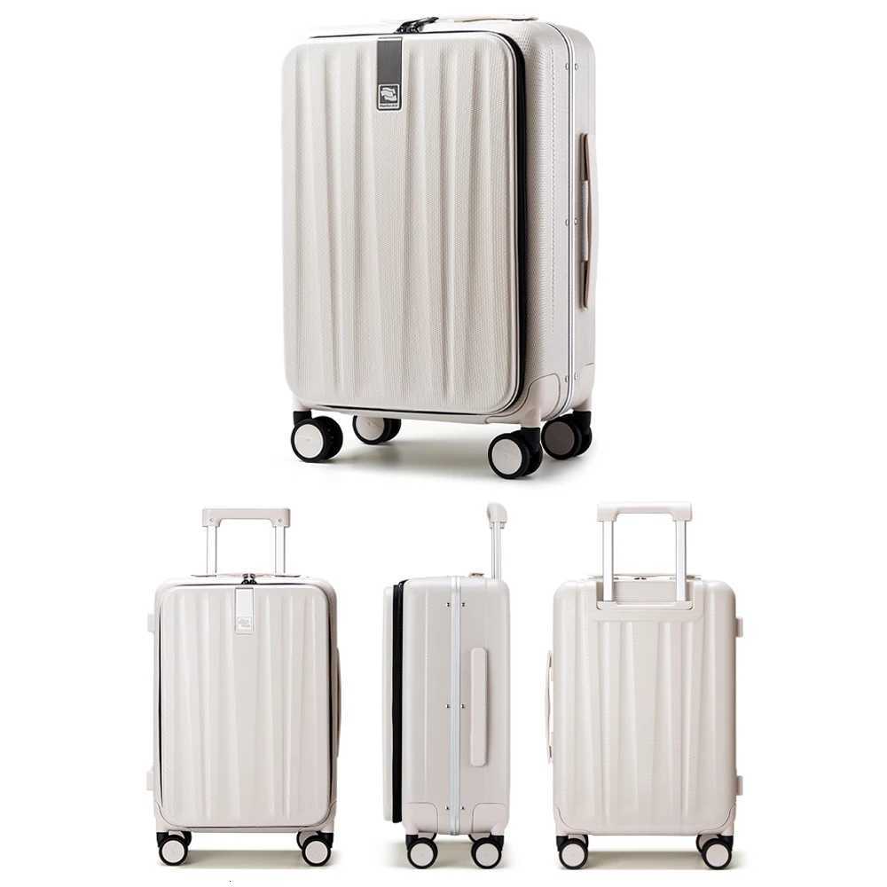 Hanke Innovative Design 20 Carry On Suitcase 24 Travel Luggage Aesthetic Narrow Aluminum Frame PC Hardside Spinner Wheel H9860W251024