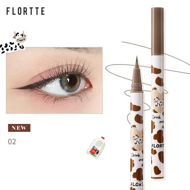 FLORTTE Ultrafine Liquid Eyeliner Lying Silkworm Pen Waterproof Long Lasting No Smudging Quickdry Eye Liner Makeup CosmeticsL251024
