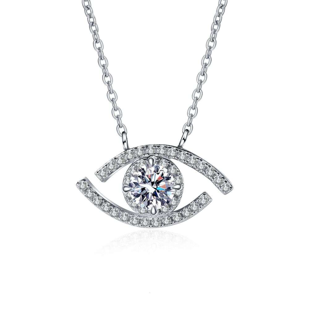 DHCollections-- XDY Pure Sier Korean Fashion Women's Ins Pendant TikTok Accessories Demon Eye Moissanite Necklace
