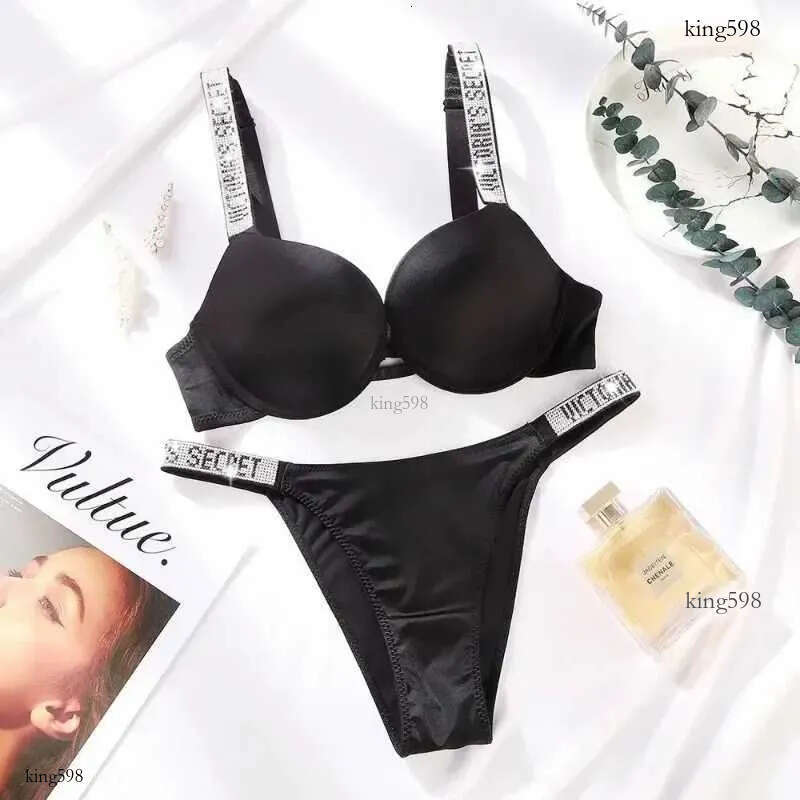 Bras Sets Womens Sexy Lingerie Set Bras Panties Luxury Seamless Push Up Underwear Set with Rhinestones Y2502156L49
