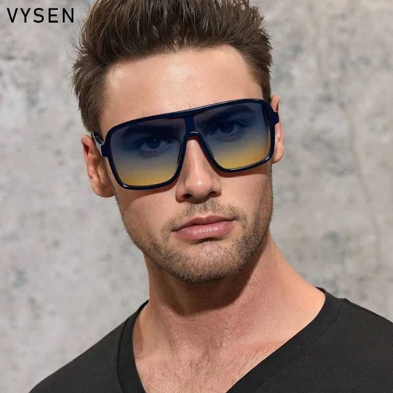 Oversized Polarized Rectangle Steampunk Sunglasses Men 2025 Luxury Brand Vintage Punk Square Shield Sun Glasses Eyewear ShadesT251024