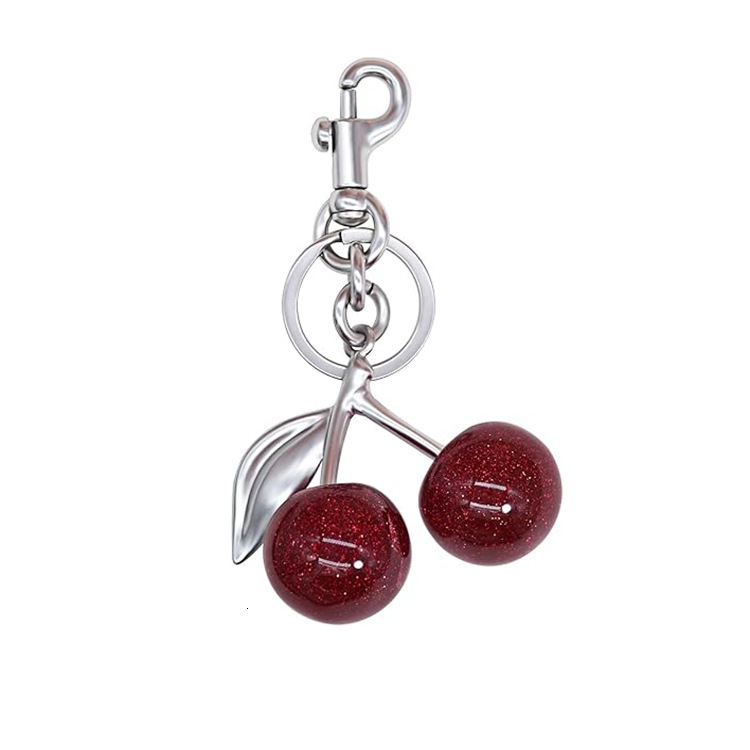 designer keychain high quality crystal cherry bag pendant creative exquisite keychain