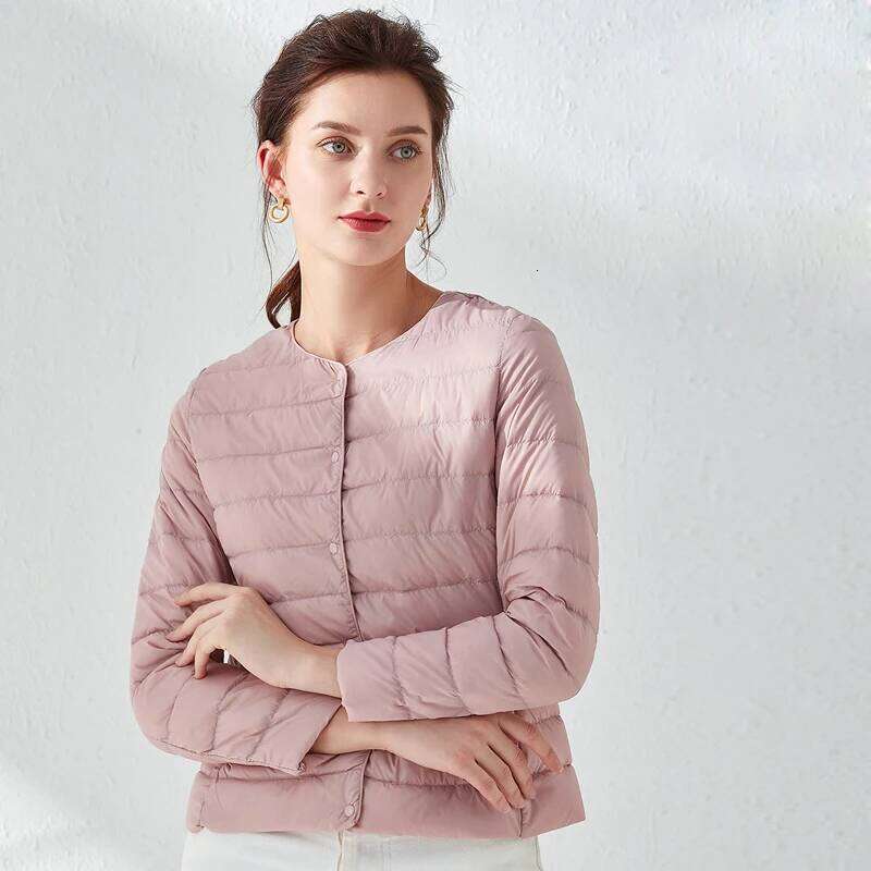Woman Ultra Light Jacket Portable Parka Matte Fabric Casual Duck Down Coat Warm Liner Lightweight Outwear Good Quality