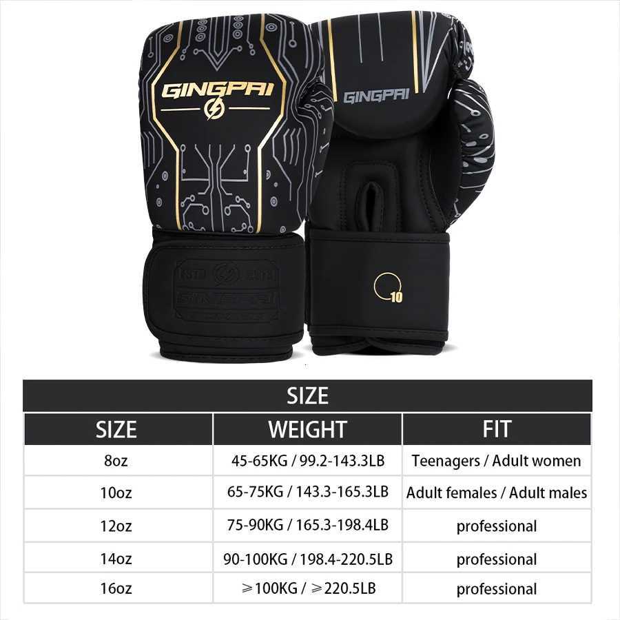 Professional 810121416oz Boxing Gloves PU Muay Thai MMA Profession Kickboxing Adults Sandbag Training Gloves Equipment Y251023