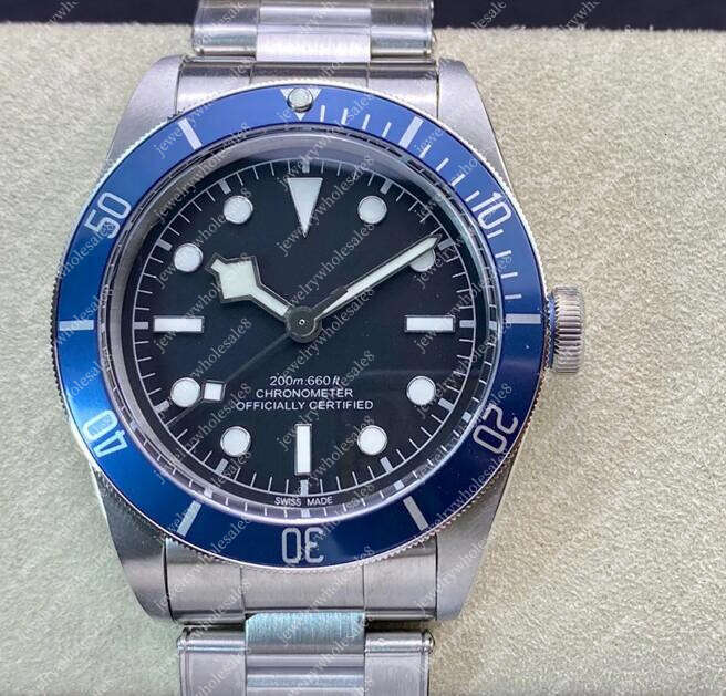 U1 Top AAA Black Bay M79230N-0002 BB58 Quality Superclone Factory Rivet Band Watches 41mm Men Automatic nical Movement Sapphire Wristwatch