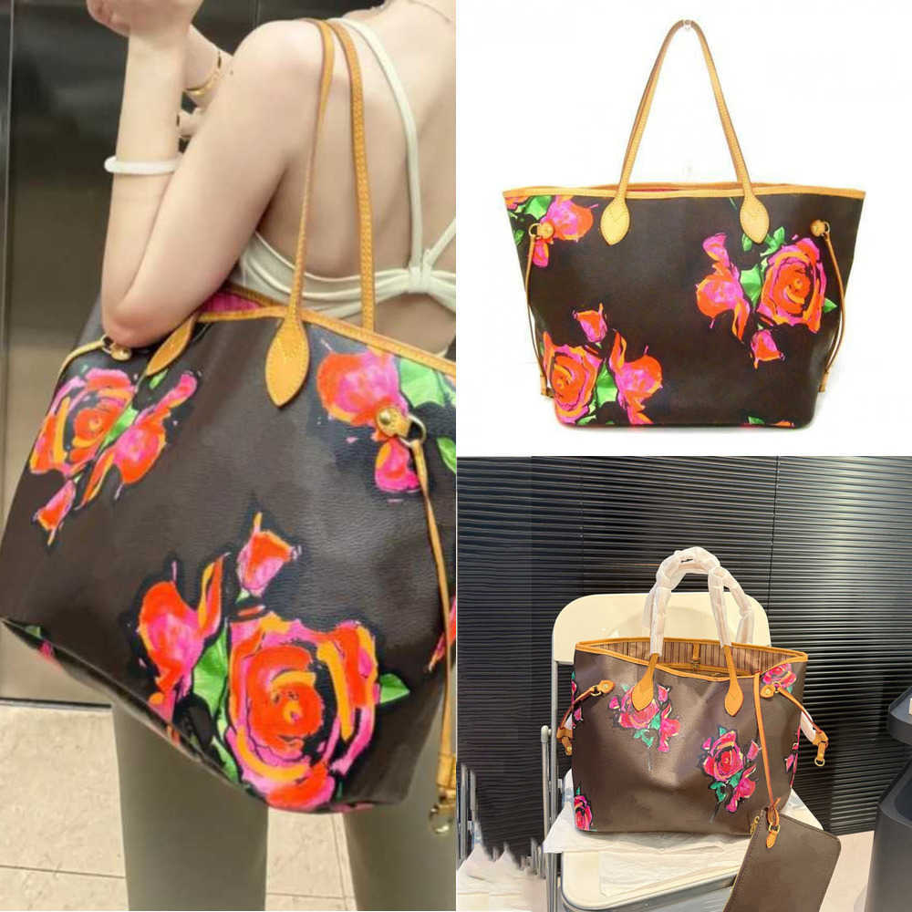 Luxurys Designer vintage Flower tote bags Women Handbag Shoulder Bags Fashion Composite bag Lady Clutch Tote Female with small Wallet 241215