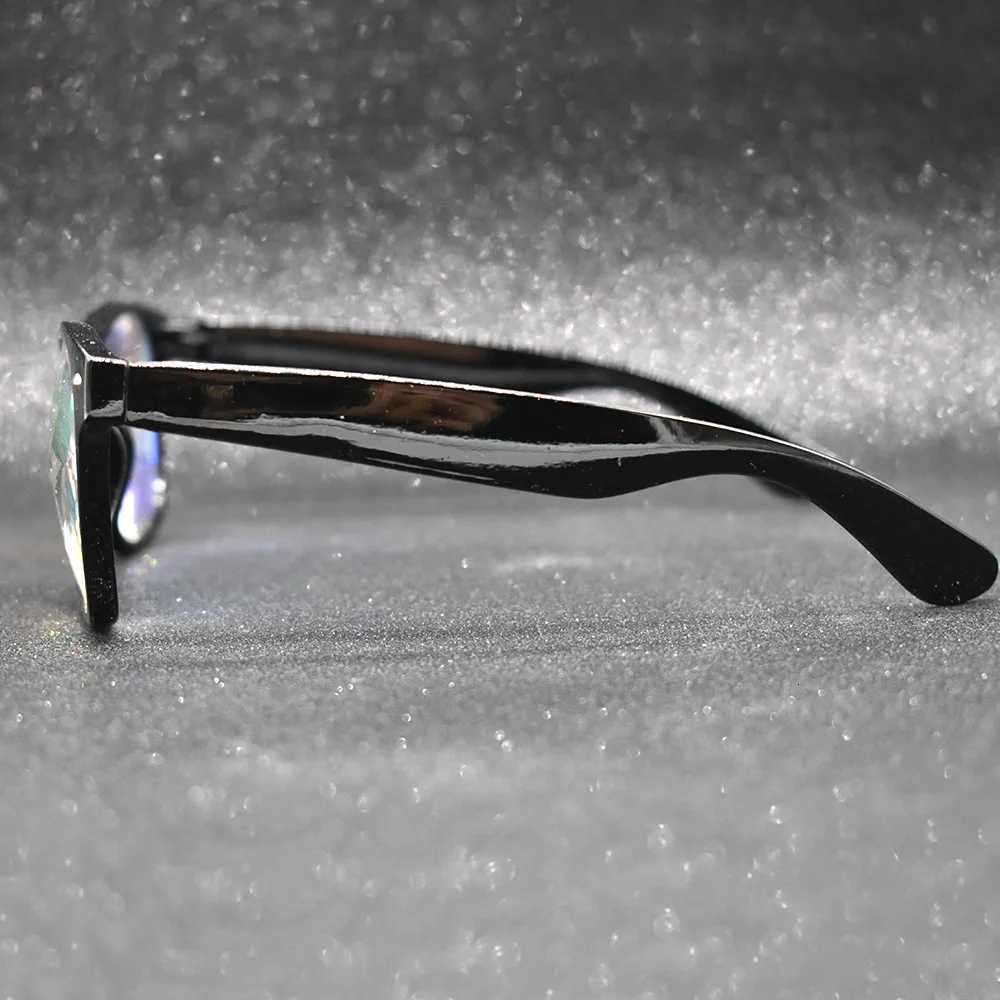 Trendy Square Party Sunglasses Women Men Fashion EDM Light Diffraction Futuristic Rave Festival Sun Glasses Psychedelic PrismT251024