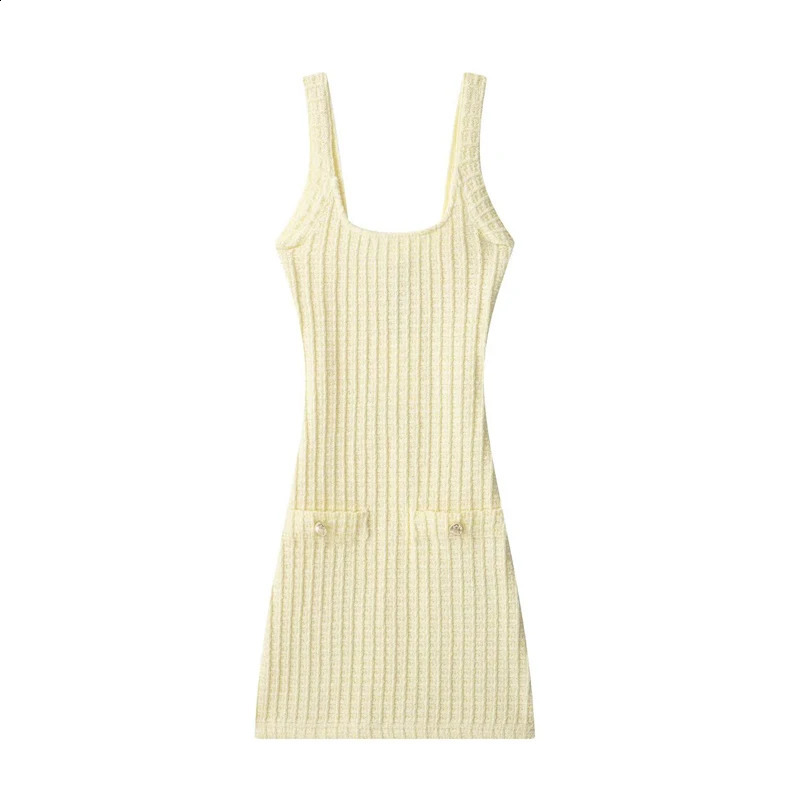 MUJER 2025 Knitted Short Dresses for Women Bodycon Mini Dress Woman Backless Beach Dress Women Sleeveless Womens Summer Dress 251023