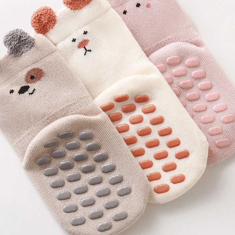 Childrens Socks For Girls Boys Cotton Fashion Autumn Winter Kids Boy Girl Sock Cute Soft Baby Toddler Home Sock Anti Slip 35Y J251024