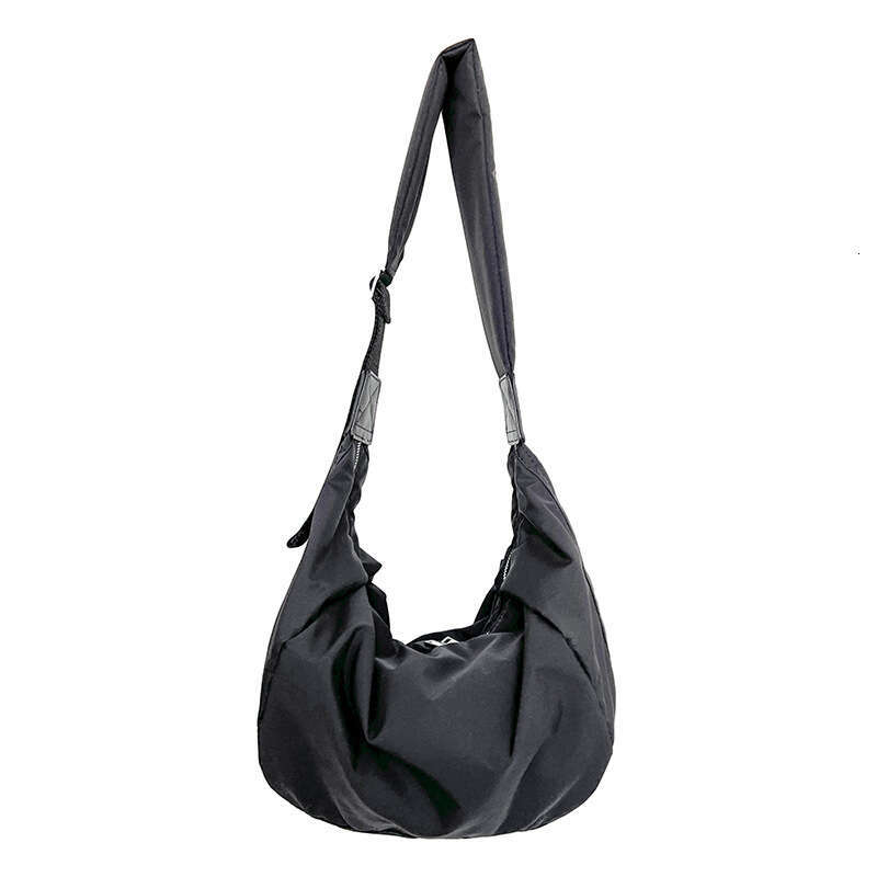 Nylon Single Crossbody For Women, Large Capacity, Spring And Summer Versatile Casual Bag, Niche Wide Shoulder Strap Fashion Dumpling Bag B5