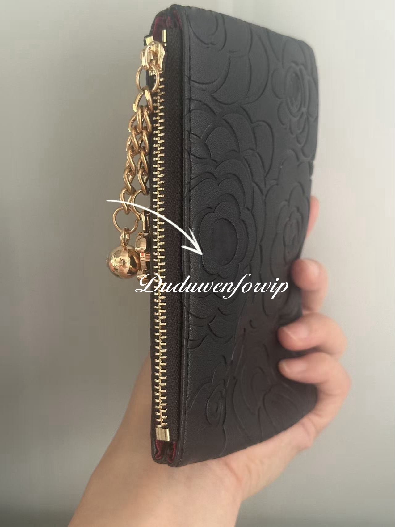 Custom fashion 16X10X1CM camllia ziper pouch beatue.gift