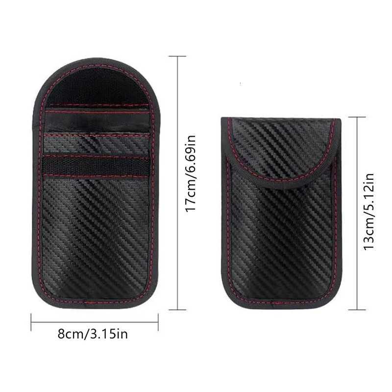 Car Rfid Signal Blocking Bag Cover Signal Blocker Case Faraday Cage Pouch For Keyless Car Keys Radiation Protection Z251023