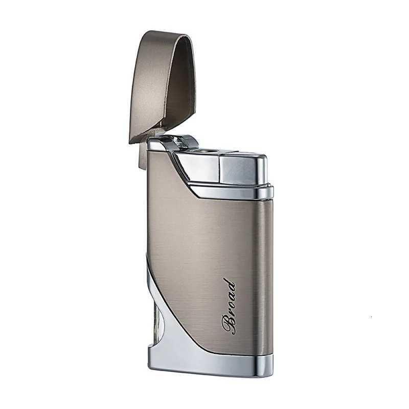 Portable Small Windproof Red Flame Gas Lighter Largecapacity Visual Window Creative Gift for Men and Women Highvalue Lighter D251024