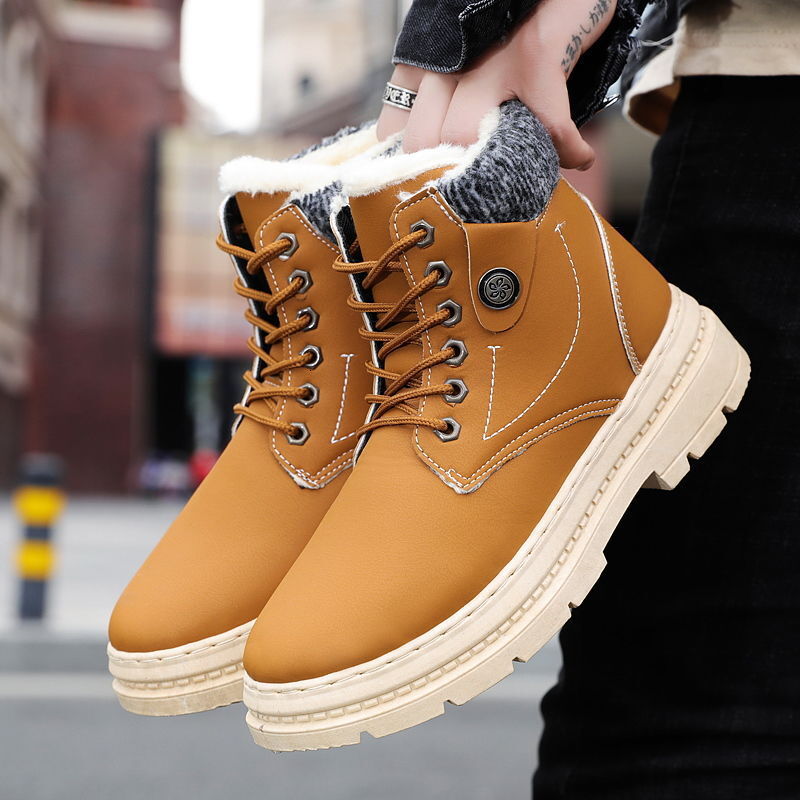 Men's designer fashionable winter outdoor cotton slippers, new waterproof sliding cover, thickened warm cotton shoes, women's snow boots