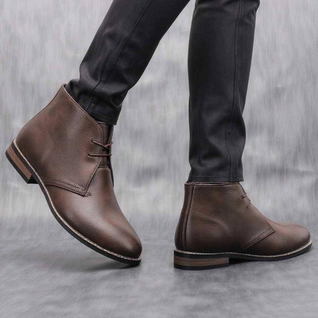 Style Men Boots leather boots Men Ankle Boots KD581 W251024