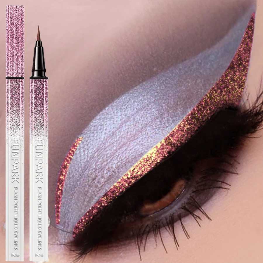 1PC Ultrafne Glitter Pink Eyeliner Waterproof Liquid Korean Makeup for Women Quick Dry Smooth Eye Liner Long Lasting Eye PenL251024