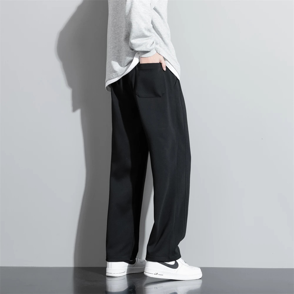 2025 AutumnWinter 190 Tall Mens Trousers 3D Letter Extralong Trouser Length 115cm Elastic Waist Casual Sportswear Pants 251020