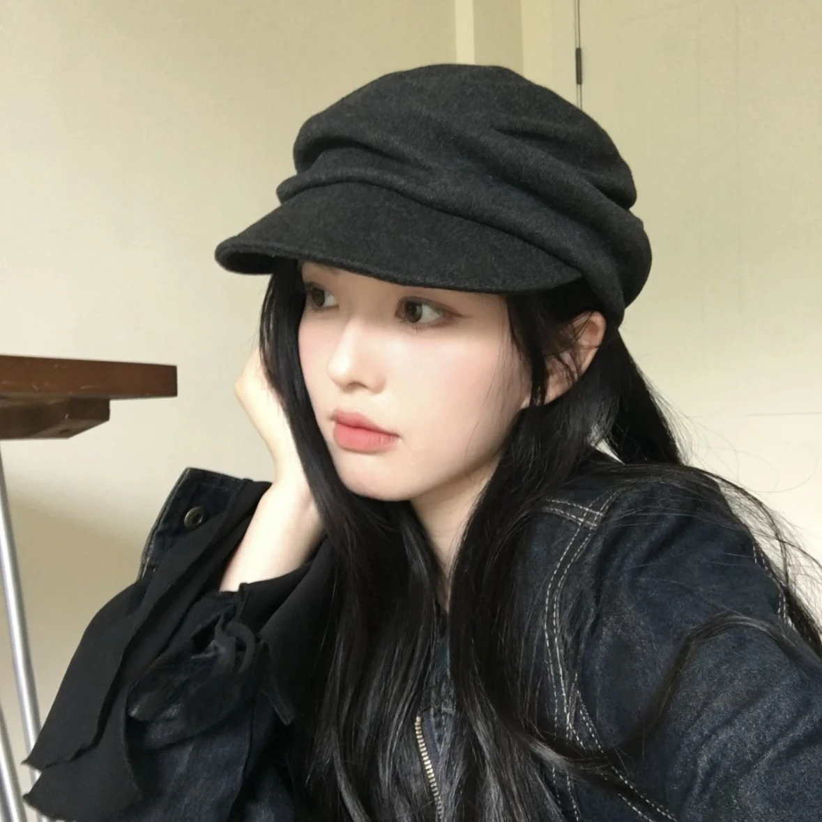 Autumn and Winter Warm Hat Womens Faux Wool sboy Hat Womens Outdoor Equestrian Cap Casual Sunshade sboy Hat 251021