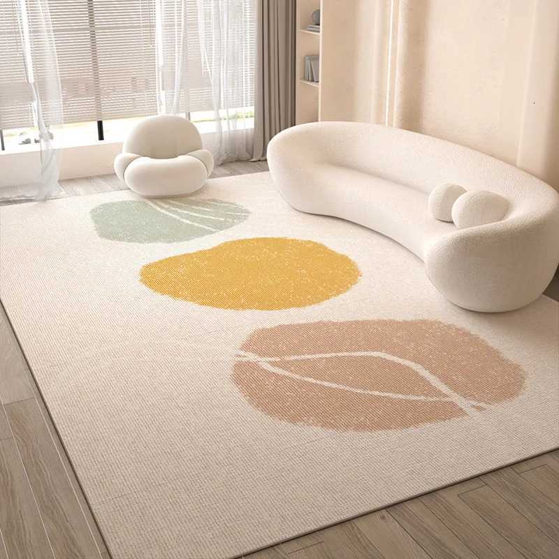 200x300cm Creamy carpet Living room light luxury highend sofa mat French thickened bedroom bedside carpet nonslip carpet C251024