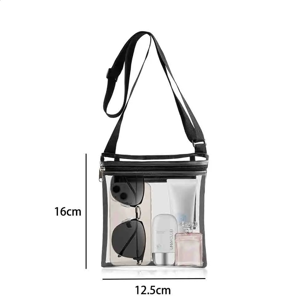 Portable Waterproof Shopping Bag Beach Multifunctional Storage File Large Capacity Go Out Transparent Shoulder Crossbody 251018