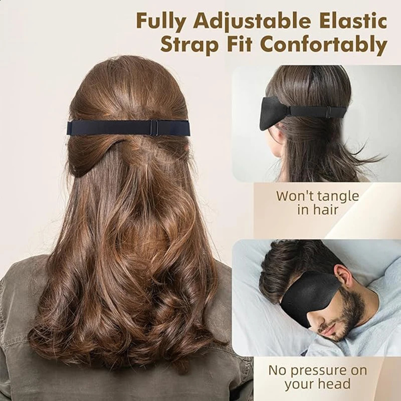 Sleep Eye Mask Weighted for Side Sleeper Men Women 3D Contoured Sleeping Mask No Eye Pressure 100 Blockout Soft Comfortable Eye 251022