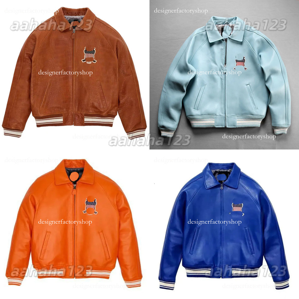New Leather Jackets Eagle Leather Jacket averex leather designer jacketavirex coat Wide Sheep Leather Windbreak Bomber Mens Jacket Limited Edition
