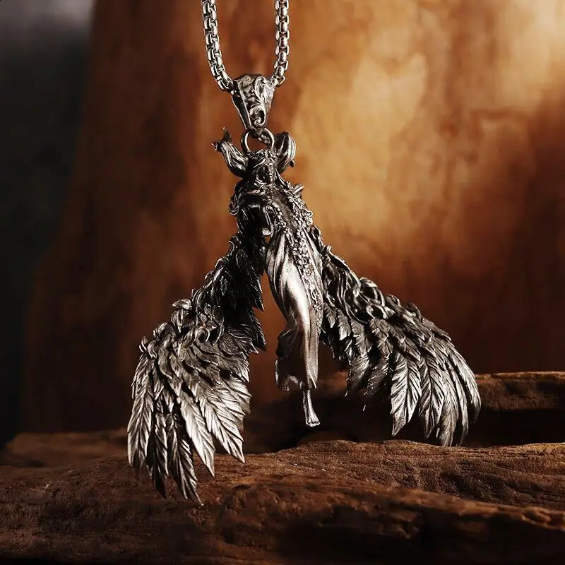 Gothic Evil Angel Witch Devil Pendant Necklace for Men and Women Punk Personality Trendy Cool Jewelry Gift 251023