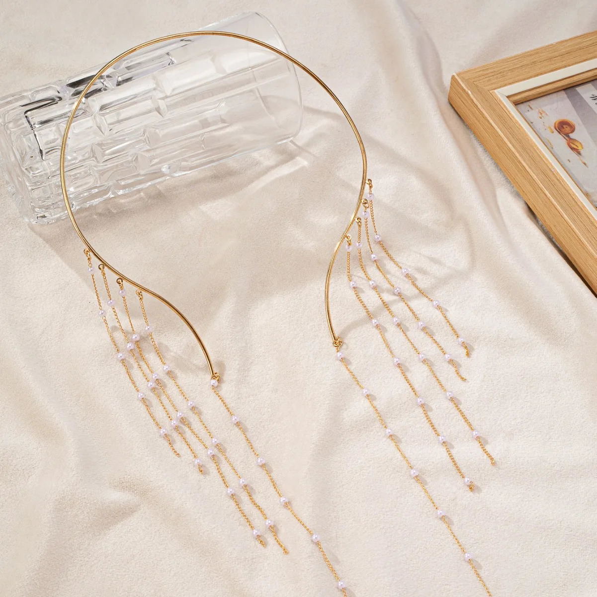 Imitation Pearl Tassel Necklace for Women Simple Fashion Neck Jewelry Party Gift 2025 Style 251016