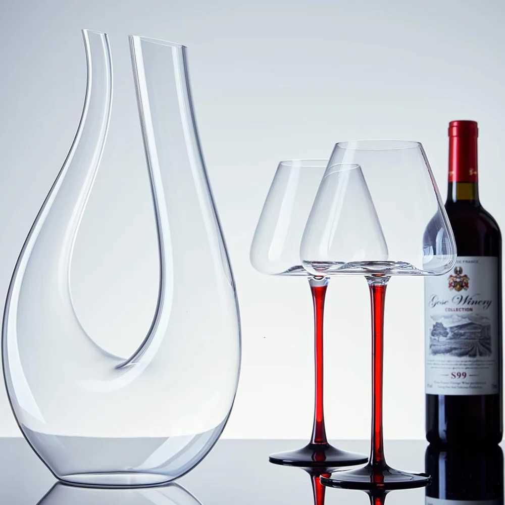 Wine DecanterRed Wine CarafeWine Aerator100 Hand Blown Lead Crystal Wine Decanters and CarafesWine Gift Y251024