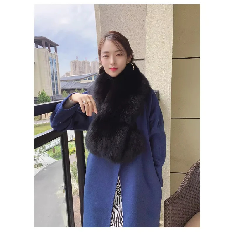 MSMinShu Genuine Fox Fur Scarf Fox Skin Scarf Big Size Natural Fox Fur Shawl Winter Women Stole 251021 - view 6