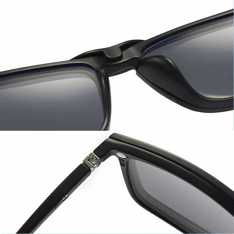 6 In 1 Polarized Sunglasses Men Women Magnetic Clip On Glasses TR90 Optical Prescription Eyeglass Frames Magnet Clips 2249T251024