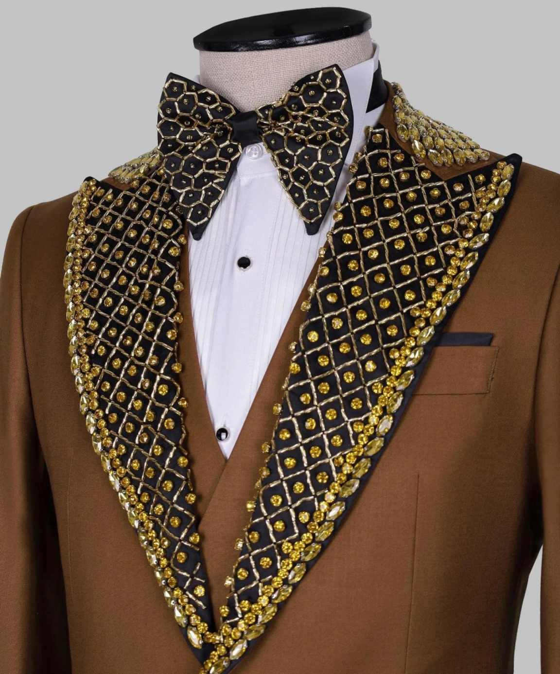 Luxury Wedding Groom Tuxedo 3 Pieces Blazer Pants Vest Crystal Beading Men Fashion Banquet Formal Occasion Suit Custom Made